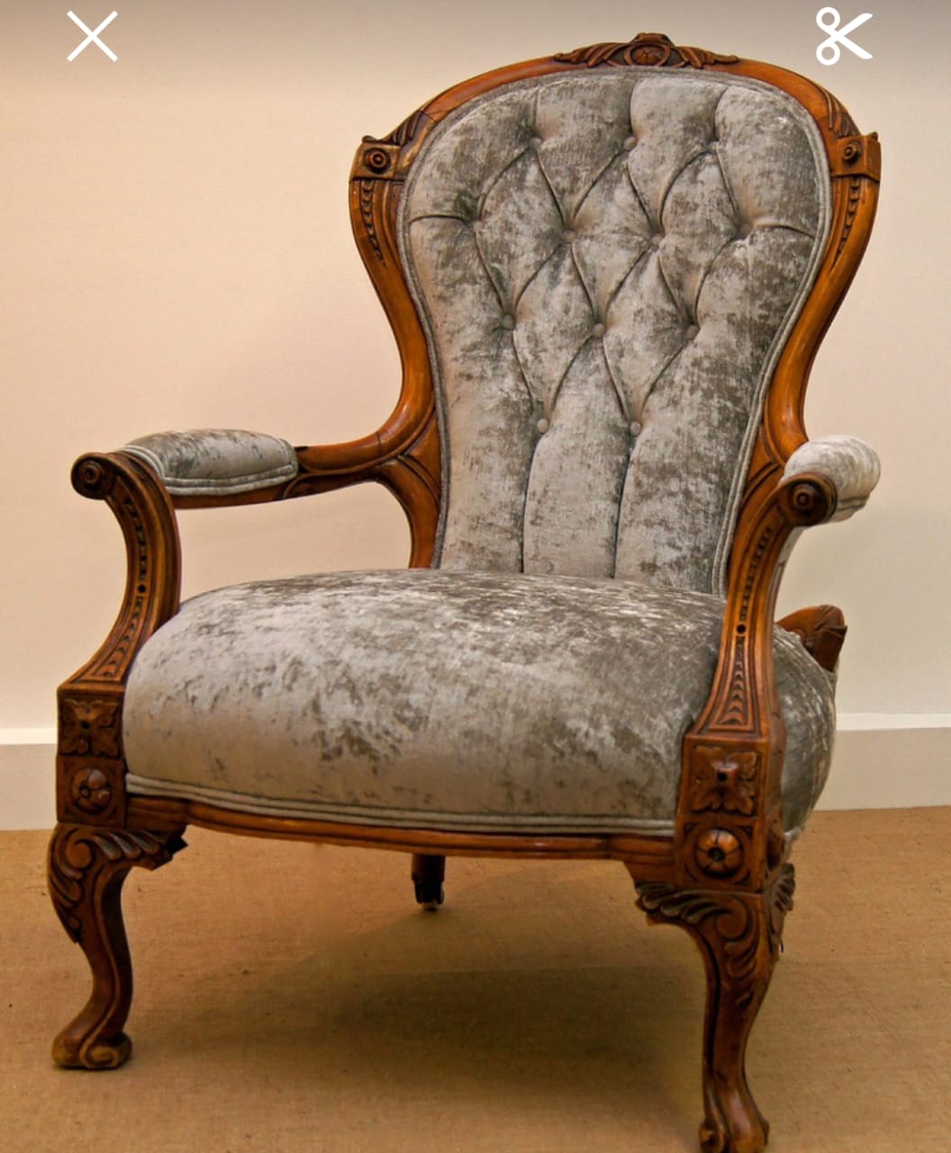 Carved wooden chair