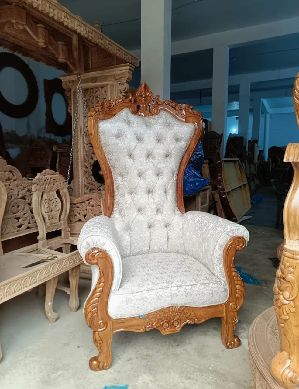 Luxury wooden armchair